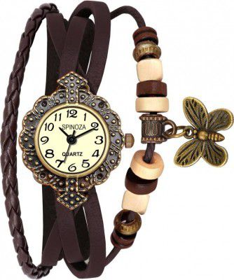 SPINOZA  B01PDN01 Brown vintage butterfly stylish watch