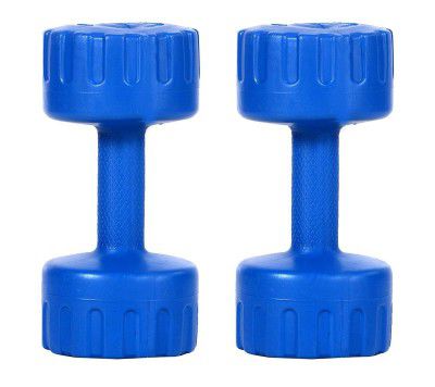 SPORTO FITNESS PVC Dumbbell 4 Kg (2Kg X 2), Blue (Blue DUMBBELL2X2)