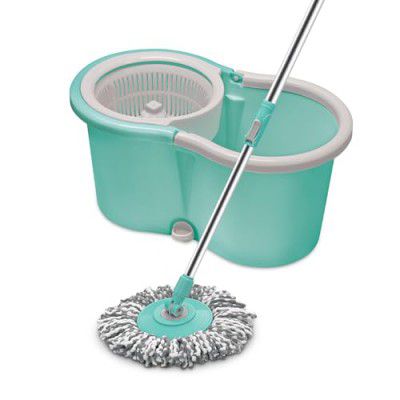 Spotzero by Milton Ace Spin Mop, Aqua Green