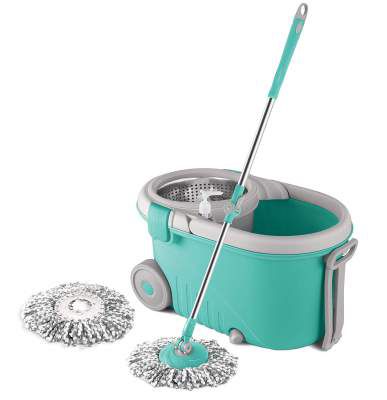 Spotzero by Milton Royale Steel Wringer Spin Mop With Big Wheels