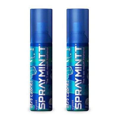 Spraymintt Mouth Freshener | 175+ sprays of instant long lasting with Zero Calories Freshness | Brezeberry flavour | 15g - Pack of 2