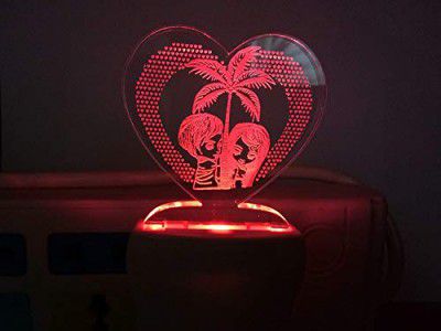 SPRUGAL Multicolor Love Couple Designer Night Lamp