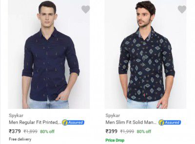 Spykar Casual Shirts Upto 80% Off | starts ₹395