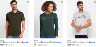 Spykar Clothing And Accessories upto 95% off starting From 209