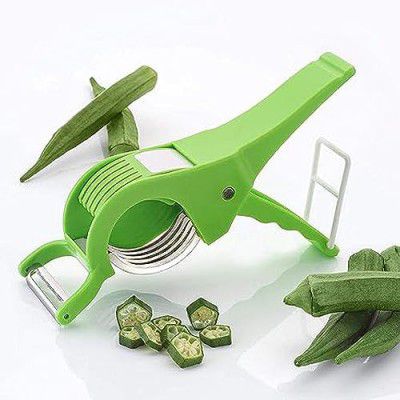 SR Plastic 2 in 1 Vegetable & Fruit Multi Cutter & Peeler,Veg Cutter Sharp Stainless Steel 5 Blade Vegetable Cutter with Peeler (Multi)