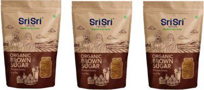 Sri Sri Tattva Brown Sugar, 1kg each ( Pack of 3) Sugar  (3 kg, Pack of 3)