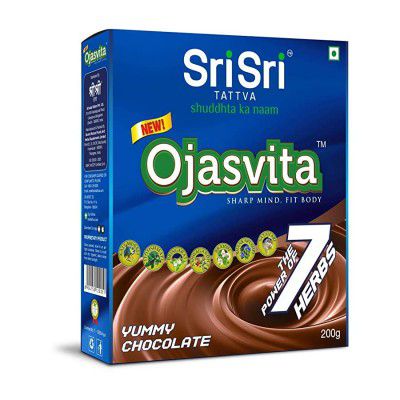 Sri Sri Tattva Ojasvita Chocolate Powder - Drink Mix for Sharp Mind & Healthy Body - 200g