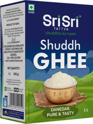 Sri Sri Tattva Shuddh Ghee - Danedar, Pure & Tasty, Ghee 1 L Tetrapack