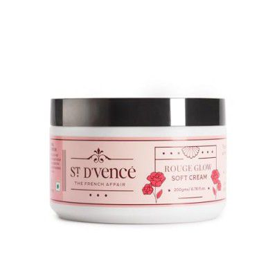 St. D'vence Rouge Glow Soft Light Moisturizing Cream with Rose, Redberry, Shea Butter & Aloe Vera - 200gms