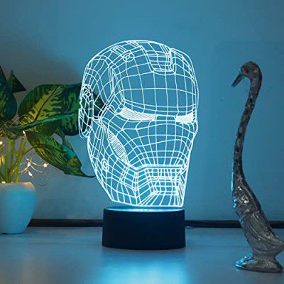 starLaser 3D Illusion Iron Man534 Acrylic Led Lamp With 7 Color Changing Light And 3 Lighting Moods (Multicolour, Pack of 1)