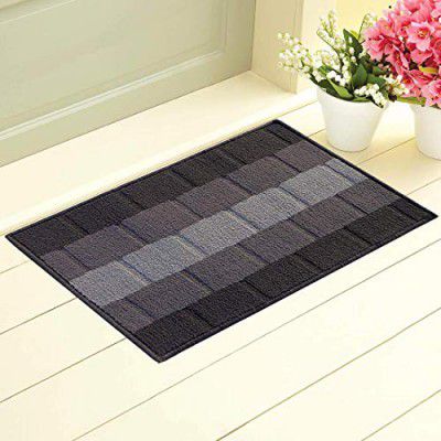 Status Contract Anti Slip Front Door Mat | (38x58cm) Living Room Rug for Entrance Door (Grey)