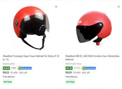 Steelbird Biker Helmets @ Minimum 40% Off