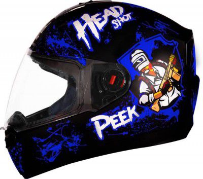 Steelbird helmet Motorbike Helmet (Blue)