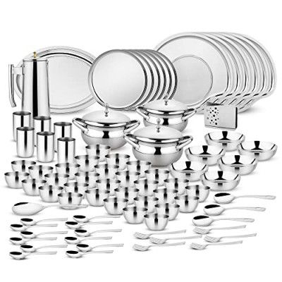 Steelcraft Premium Stainless Steel Nirvana Dinner Set 82 Pcs