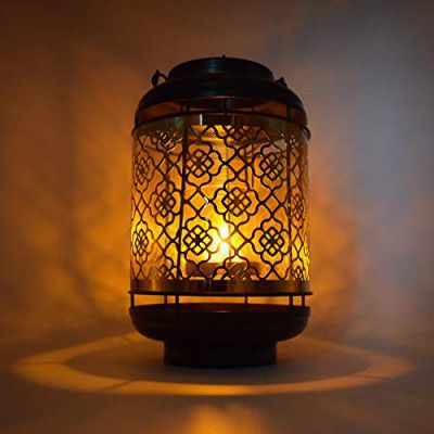 Sterling Decorative Brass Crystal Lamp Tea Light Holder Lantern for Living Room, Home Decor Indoor Outdoor Decorations (Diameter : 16 cm, Height : 26 cm)