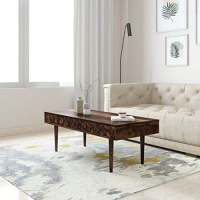 Amazon Brand - Stone & Beam Diara Solid Sheesham Wood Coffee Table (Walnut Finish) 115 * 50 * 41 cm