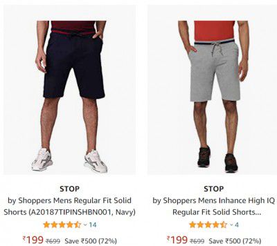 STOP by Shoppers Men's Shorts at ₹199