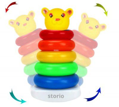 Storio Baby Toys Stacking Multicolour 5 Rings for Toddlers for 6 Months+ Boys and Girls