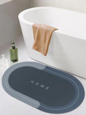 Story@Home Bathroom Mat Aqua Collection Door Mat Anti-Slip Bath Mat Quick Drying Absorbent Mat for Home and Kitchen 40 X 60 Cm, Navy Blue