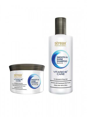 Streax ProfessionalSet of Vitariche Care Smooth & Shine Shampoo & Hair Mask