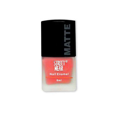 Street Wear Matte Finish Nail Enamel, Just Red, 8Ml