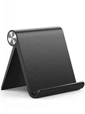 STRIFF Multi Angle Tablet/Mobile Stand. Holder for iPhone, Android, Samsung, OnePlus, Xiaomi. Portable,Foldable Stand.Perfect for Bed,Office, Home,Gift and Desktop (Black)