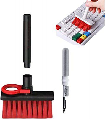 STRIFF Multi Function Laptop Cleaning kit/Laptop Cleaner Brush/Keyboard Cleaner/Keyboard Cleaning kit/Gadget Cleaning kit Gap Duster Key-Cap Puller for Laptop, Keyboard and Earphones (Black)