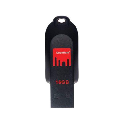 Strontium Pollex 16GB USB Pen Drive (Black/Red)