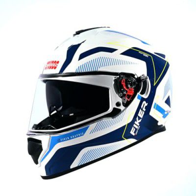 Studds Drifter D5 Fiker ISI and DOT Certified Full face Helmet for Men and Women with Inner Sun Visor and Spoiler (WHITE XL)