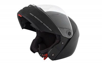 Studds Ninja Elite With Carbon Strip With Clear Visor Full Face Helmet -Black (L), motorcycling