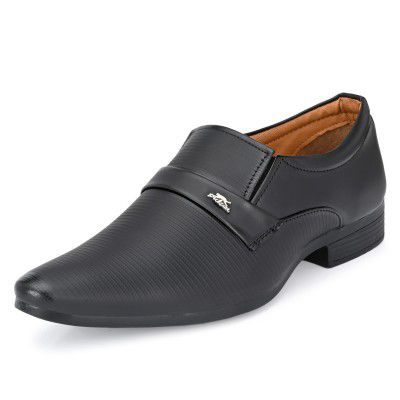 Stylelure Synthetic Leather Black Formal Corporate Casuals Shoes for Men