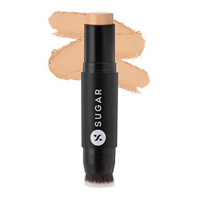 SUGAR Cosmetics Ace Of Face Foundation Stick with In-Built Brush | Lasts 24hrs | Full Coverage Foundation for Women | 12gm - 32 Cortado