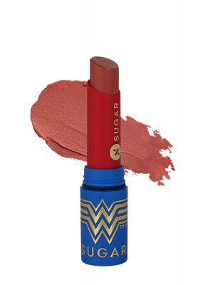 SUGAR Cosmetics X Wonder Woman Everlasting Matte Lipstick - 07 Fervour - 3.2 gms | Matte Lipstick, Longlasting, Lasts Up to 10 to 12 hours