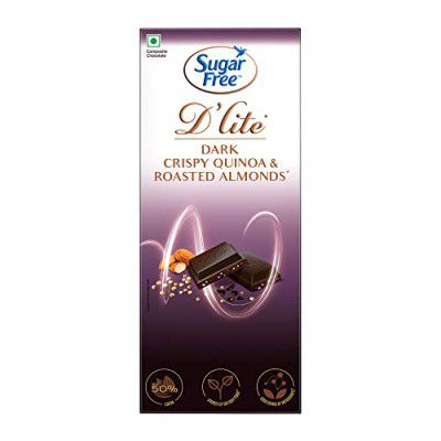 Sugar Free D'Lite Dark Crispy Quinoa & Roasted Almonds Bar, 80 g