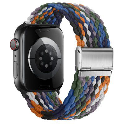 SUIMUMU Compatible with Apple Watch Band Straps 49mm 45mm 44mm Women Men, Adjustable Braided Solo Loop Elastic Sport Belt for IWatch Ultra Series 8/7/6/5/4/SE