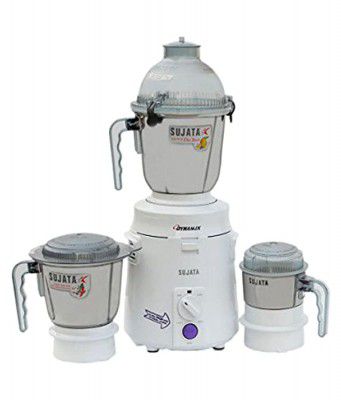 Sujata Dynamix Mixer Grinder 900 Watts 3 Jars (White)