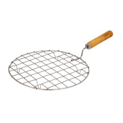 Sulfar Nixy Series Wire Round Wooden Handle Roaster Papad Jali, Paneer Grill, Roti Maker, Barbeque Jali Roaster Chapati Toast Grill Roaster