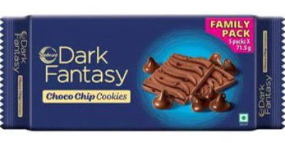 Sunfeast Dark Fantasy Choco Chip, Crunchy Chocolate Cookies Loaded with Choco Chips, 357.5g