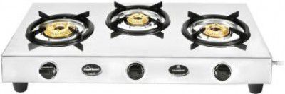 Sunflame 3 BURNER GAS STOVE CHAMPION STAINLESS STEEL  