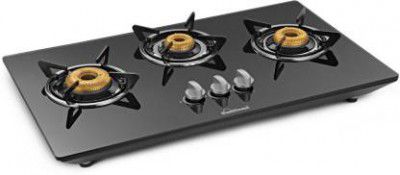 Sunflame CT HOB Glass, Stainless Steel Manual Gas Stove 