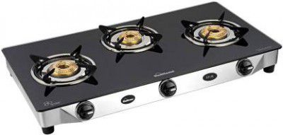 Sunflame Glass, Stainless Steel Manual Gas Stove  