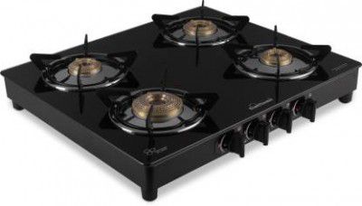 Sunflame LPG STOVE 4B NOVA BK Aluminium Manual Gas Stove 