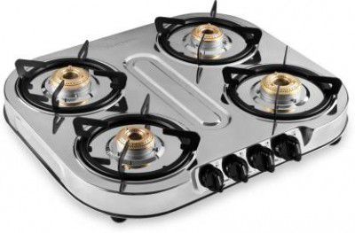 Sunflame LPG STOVE OPTRA 4B Stainless Steel Manual Gas Stove 