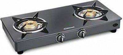 Sunflame REGAL Glass Top Gas Stove Colour BLACK 