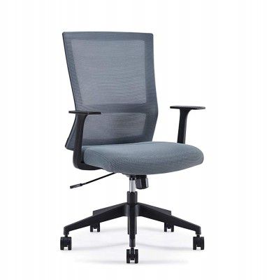 Sunon Office Chairs Computer Chairs Ergonomics Design Double Wire Mesh Office Chair with Fixed Armrest Back Support for Office and Home, Grey