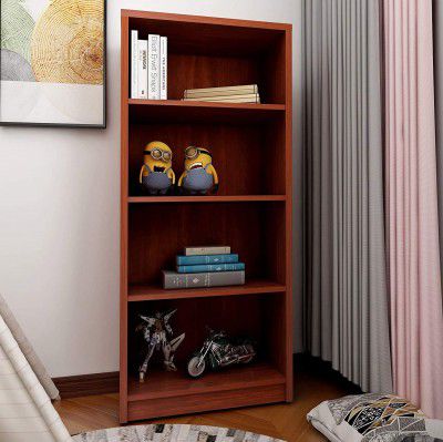 Sunon Wood Bookcase Freestanding 4 Shelf Book Case Adjustable Layers Bookshelf