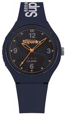 Superdry Urban Camo Flash Analog Blue Dial Mens Watch-SYG254U