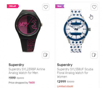 Superdry watch Upto 75% Off