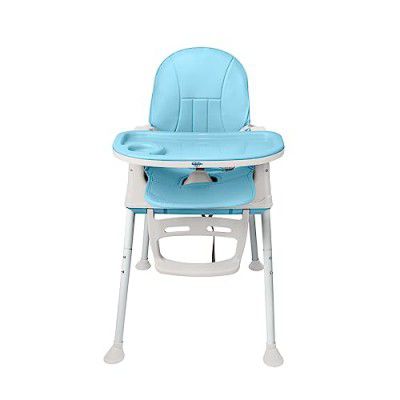 Supples 4-in-1 High Chair for Babies and Kids, Safe, Comfortable, Detachable, Portable (Blue)