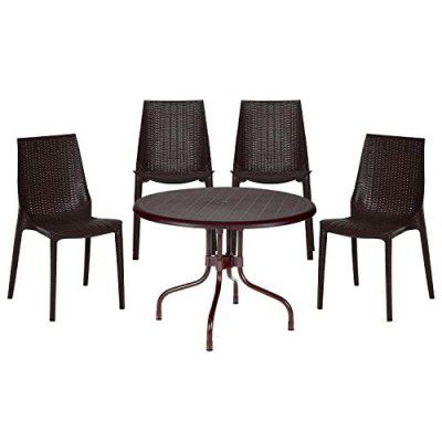 Supreme 4 Seater Chairs and Table (LuminaCherryGlobusBrown5)